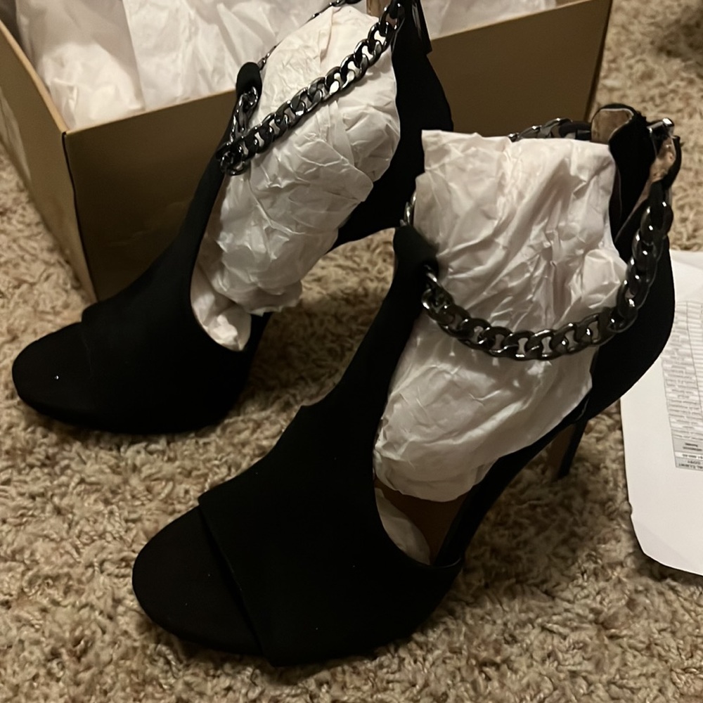 Jessica Simpson Reza black suede dress sandals size 5